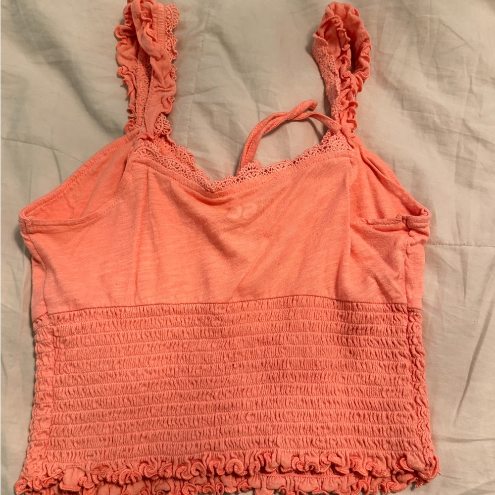 Women's Coral Ruffle Strap Top